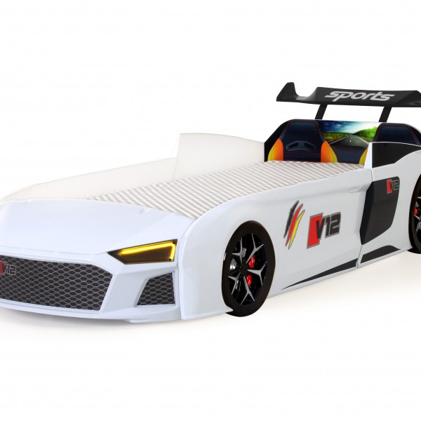 Arabalı Yatak Beyaz