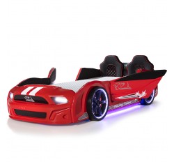 Arabalı Yatak Kırmızı Kapıları Açılan Mustang